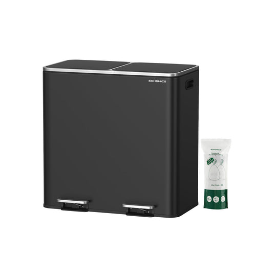 2 x 10.6 Gallon (2 x 40 L) Trash Can for Kitchen - HWLEXTRA 