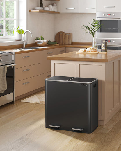 2 x 10.6 Gallon (2 x 40 L) Trash Can for Kitchen - HWLEXTRA 