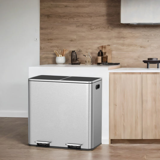 2 x 10.6 Gallon (2 x 40 L) Trash Can for Kitchen