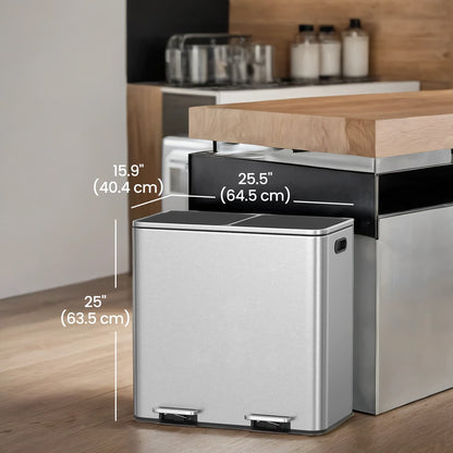 2 x 10.6 Gallon (2 x 40 L) Trash Can for Kitchen