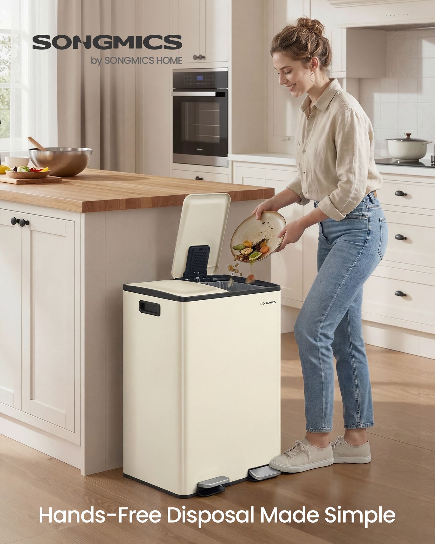 60L Dual Compartment Pedal Bin with Soft-Close Lid, 2 x 30L, Black - image 32