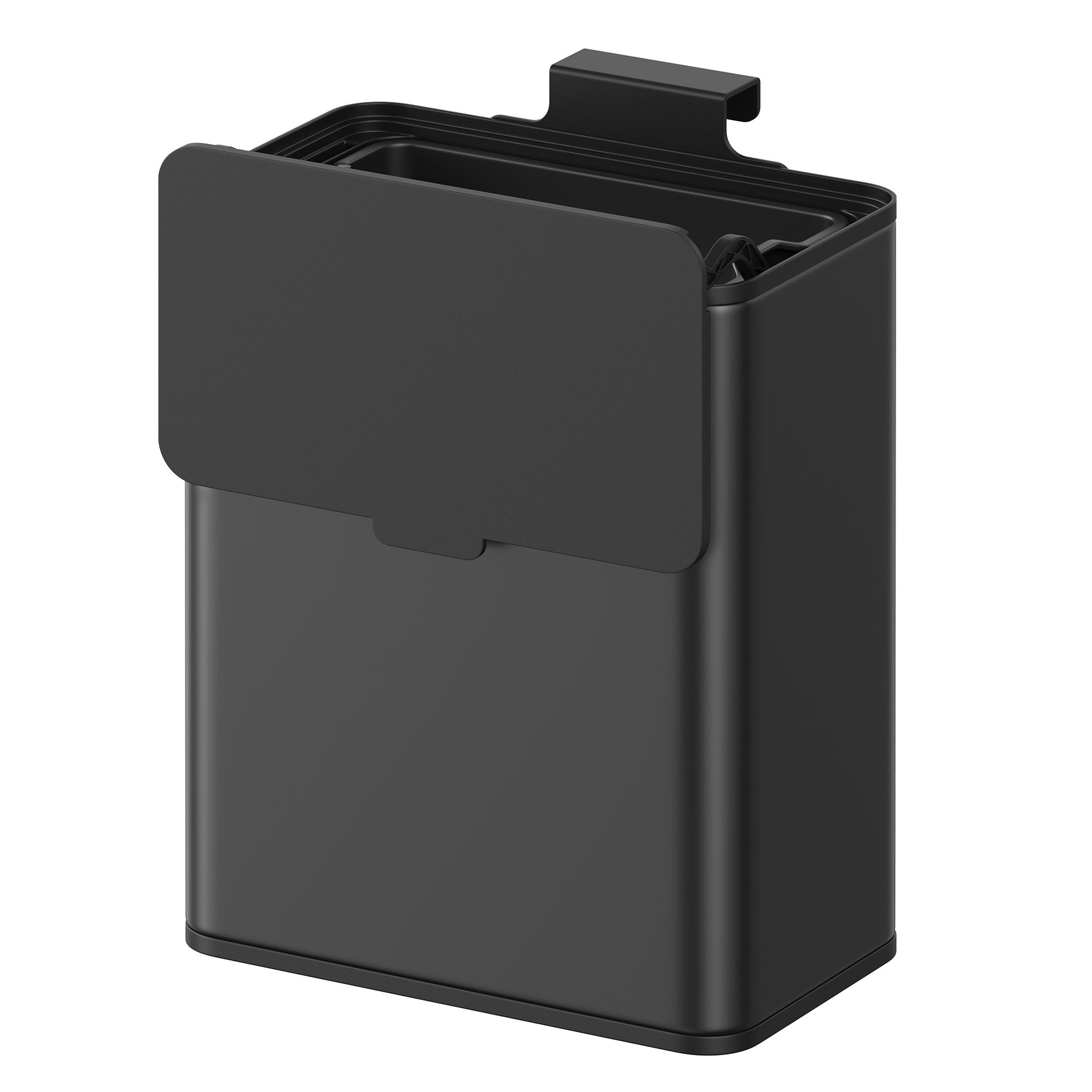 2.1-Gallon, 8 L Hanging Kitchen Trash Can with Lid, Cupboard Door Hanging or Wall-Mounted - image 10