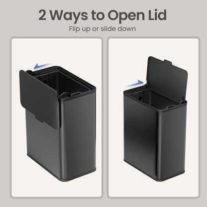 2.1-Gallon, 8 L Hanging Kitchen Trash Can with Lid, Cupboard Door Hanging or Wall-Mounted - image 15