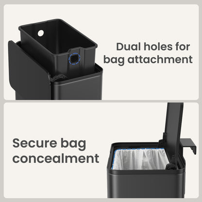 2.1-Gallon, 8 L Hanging Kitchen Trash Can with Lid, Cupboard Door Hanging or Wall-Mounted - image 16