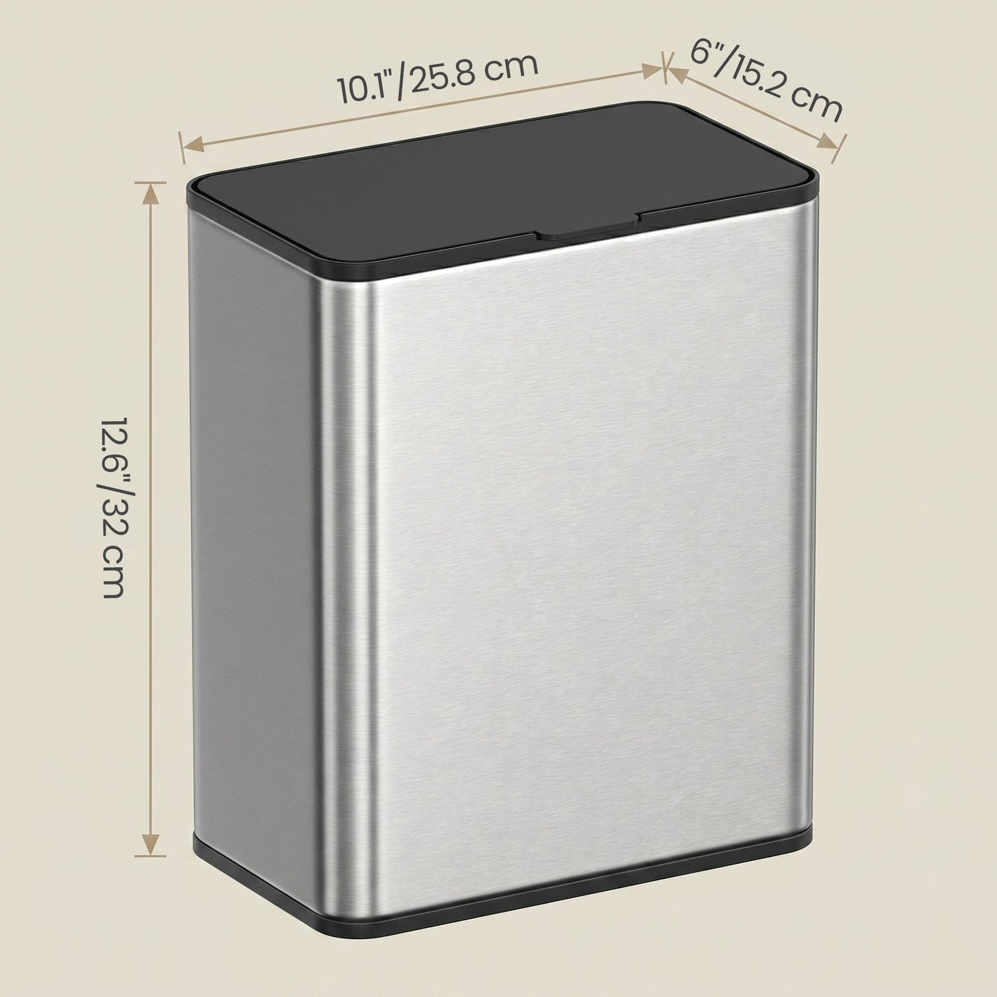 2.1-Gallon, 8 L Hanging Kitchen Trash Can with Lid, Cupboard Door Hanging or Wall-Mounted - image 3