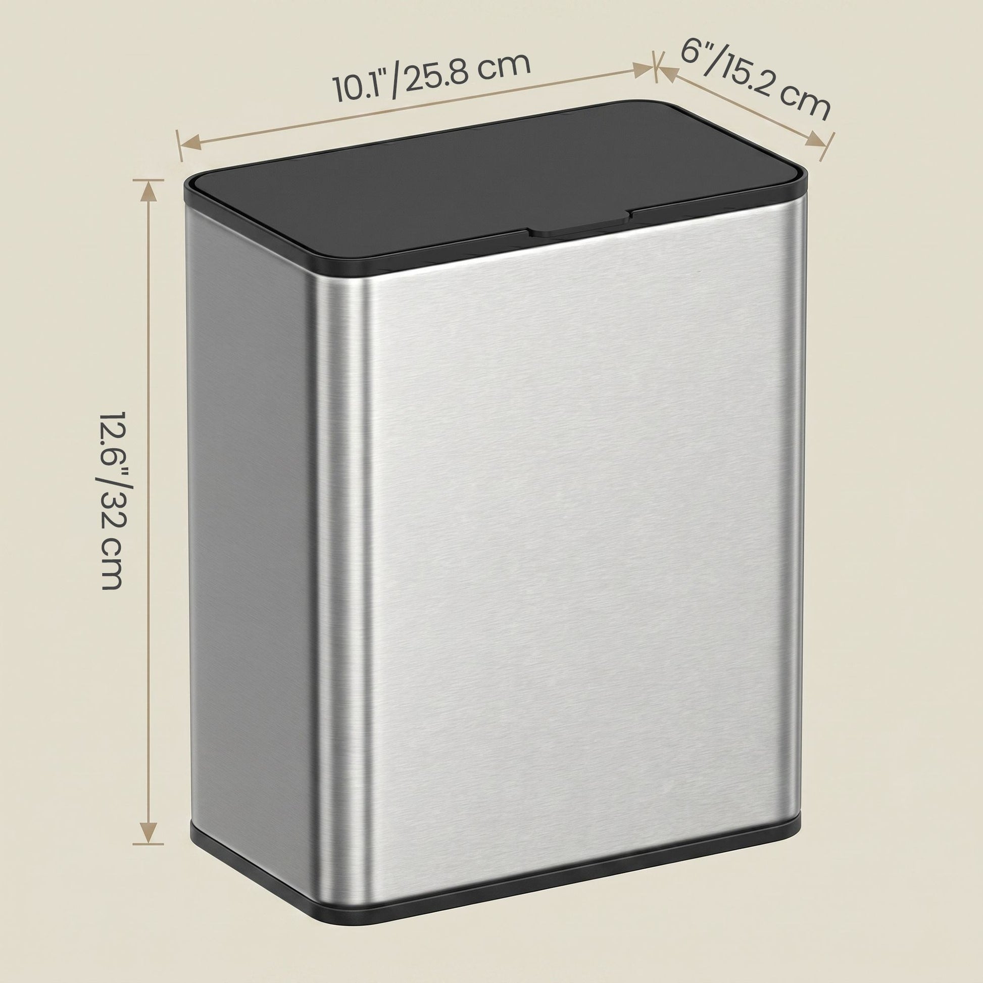 2.1-Gallon, 8 L Hanging Kitchen Trash Can with Lid, Cupboard Door Hanging or Wall-Mounted - image 3