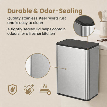 2.1-Gallon, 8 L Hanging Kitchen Trash Can with Lid, Cupboard Door Hanging or Wall-Mounted - image 7