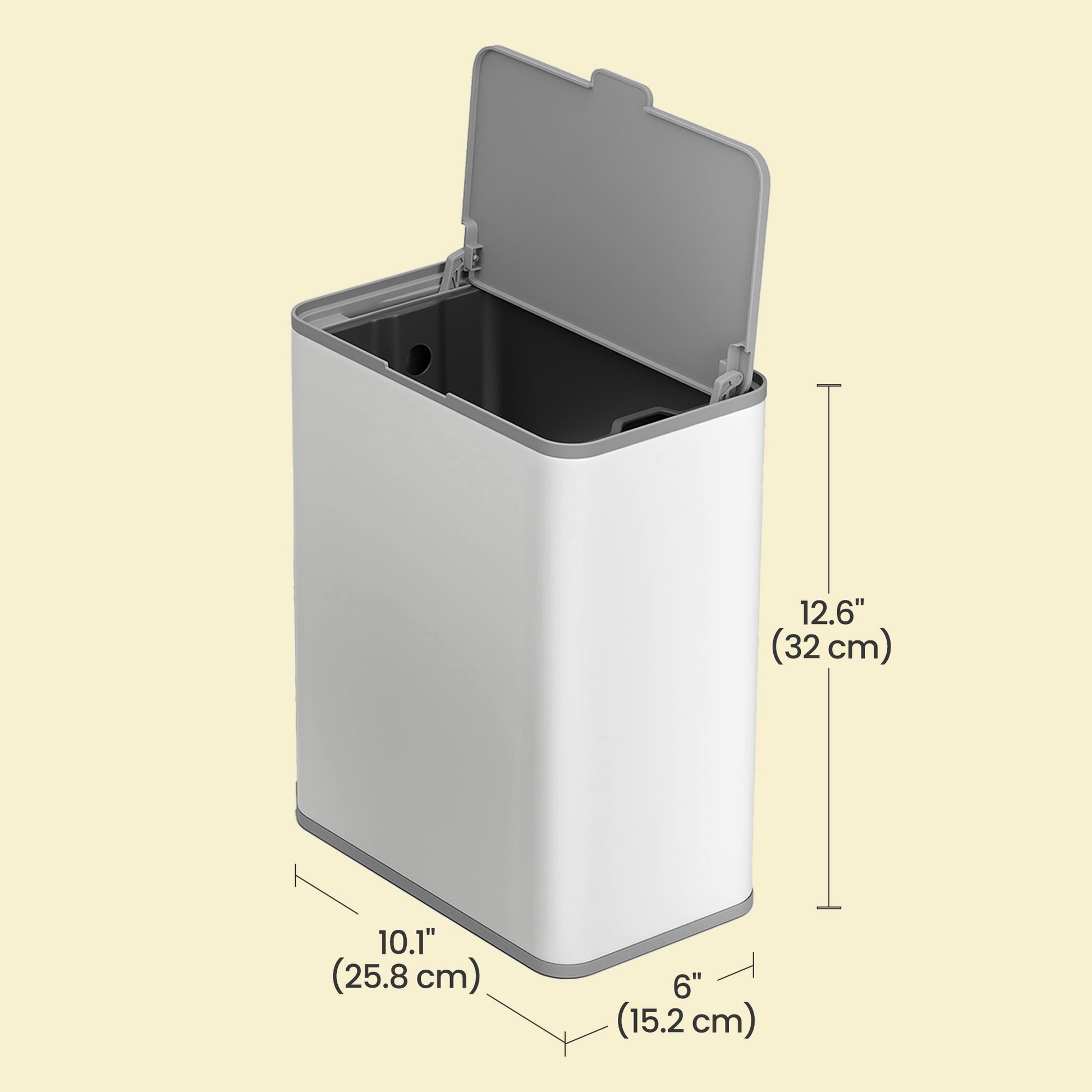 2.1-Gallon, 8 L Hanging Kitchen Trash Can with Lid, Cupboard Door Hanging or Wall-Mounted - image 19