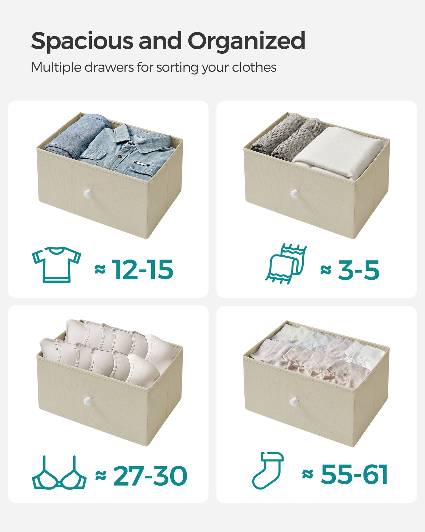 Fabric Dresser with 4 Drawers - image 3