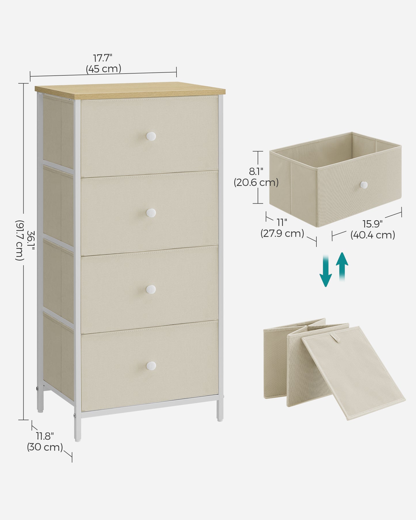 Fabric Dresser with 4 Drawers - image 6