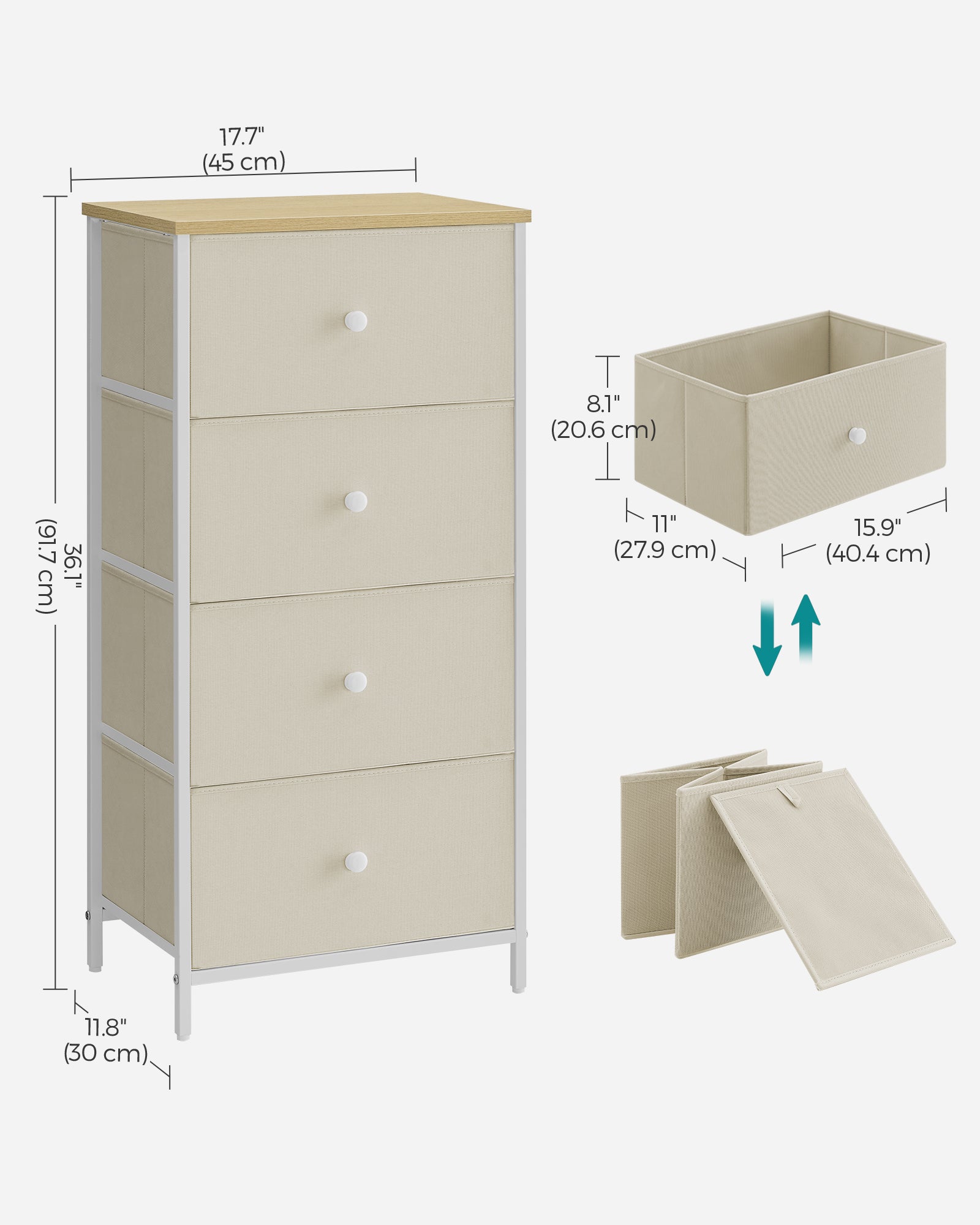 Fabric Dresser with 4 Drawers - image 6