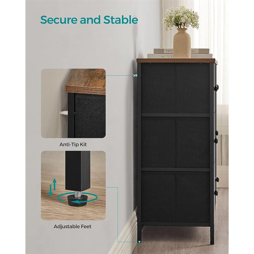 6 Drawer Chest with Metal Frame - image 9
