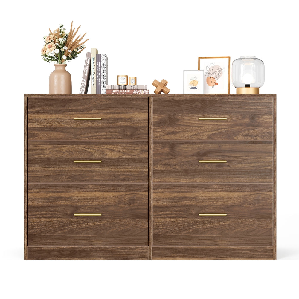 Dresser, 6-Drawer Chest, 15.8 x 46.9 x 30.7 Inches, Ink Black - image 23