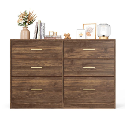 Dresser, 6-Drawer Chest, 15.8 x 46.9 x 30.7 Inches, Ink Black - image 23