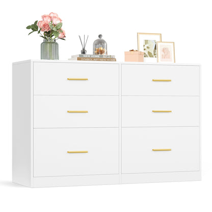 Dresser, 6-Drawer Chest, 15.8 x 46.9 x 30.7 Inches, Ink Black - image 15