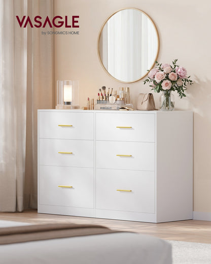 Dresser, 6-Drawer Chest, 15.8 x 46.9 x 30.7 Inches, Ink Black - image 16