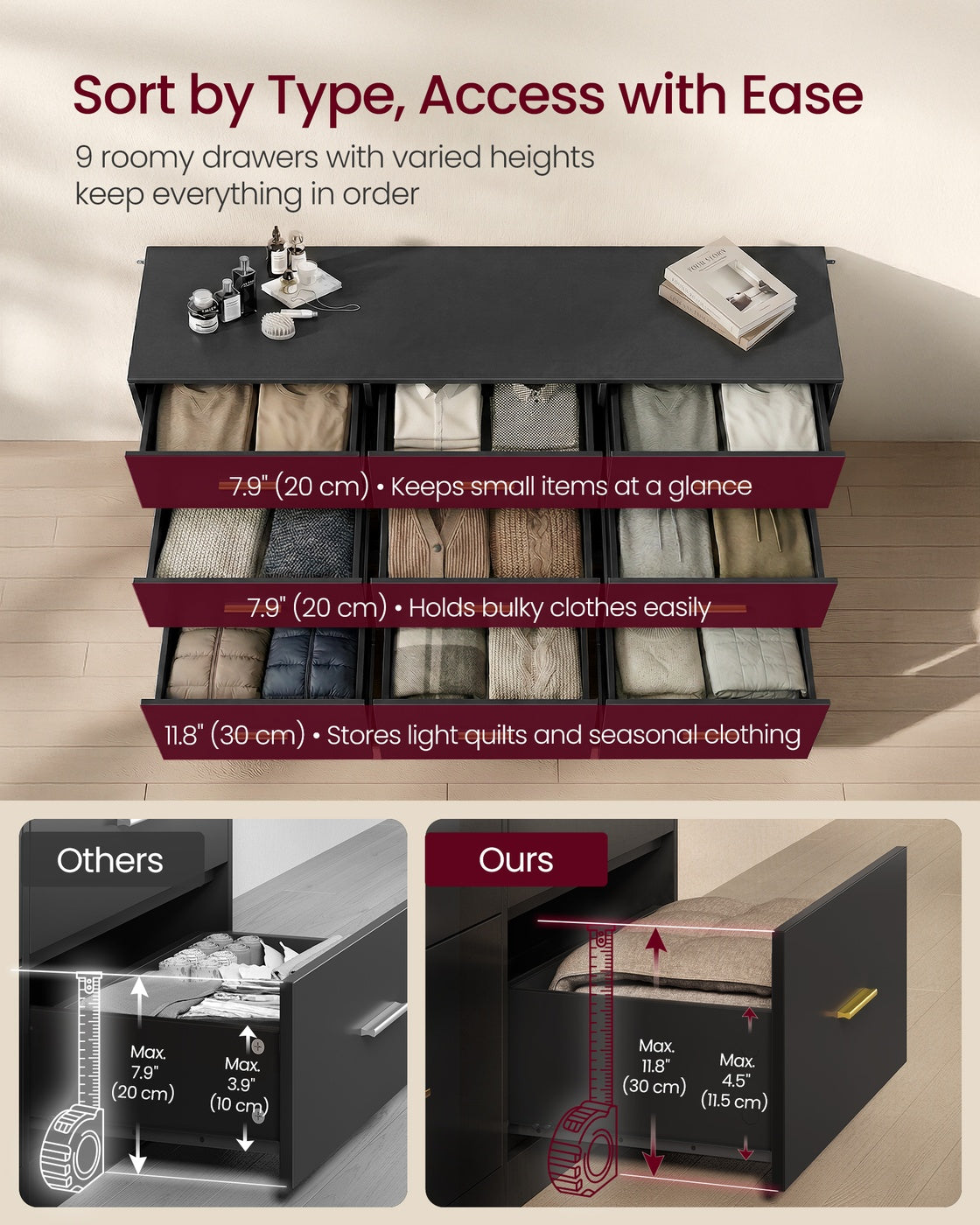 9 Drawer Dresser for Bedroom - image 10