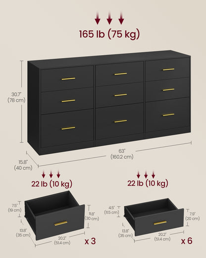 9 Drawer Dresser for Bedroom - image 14