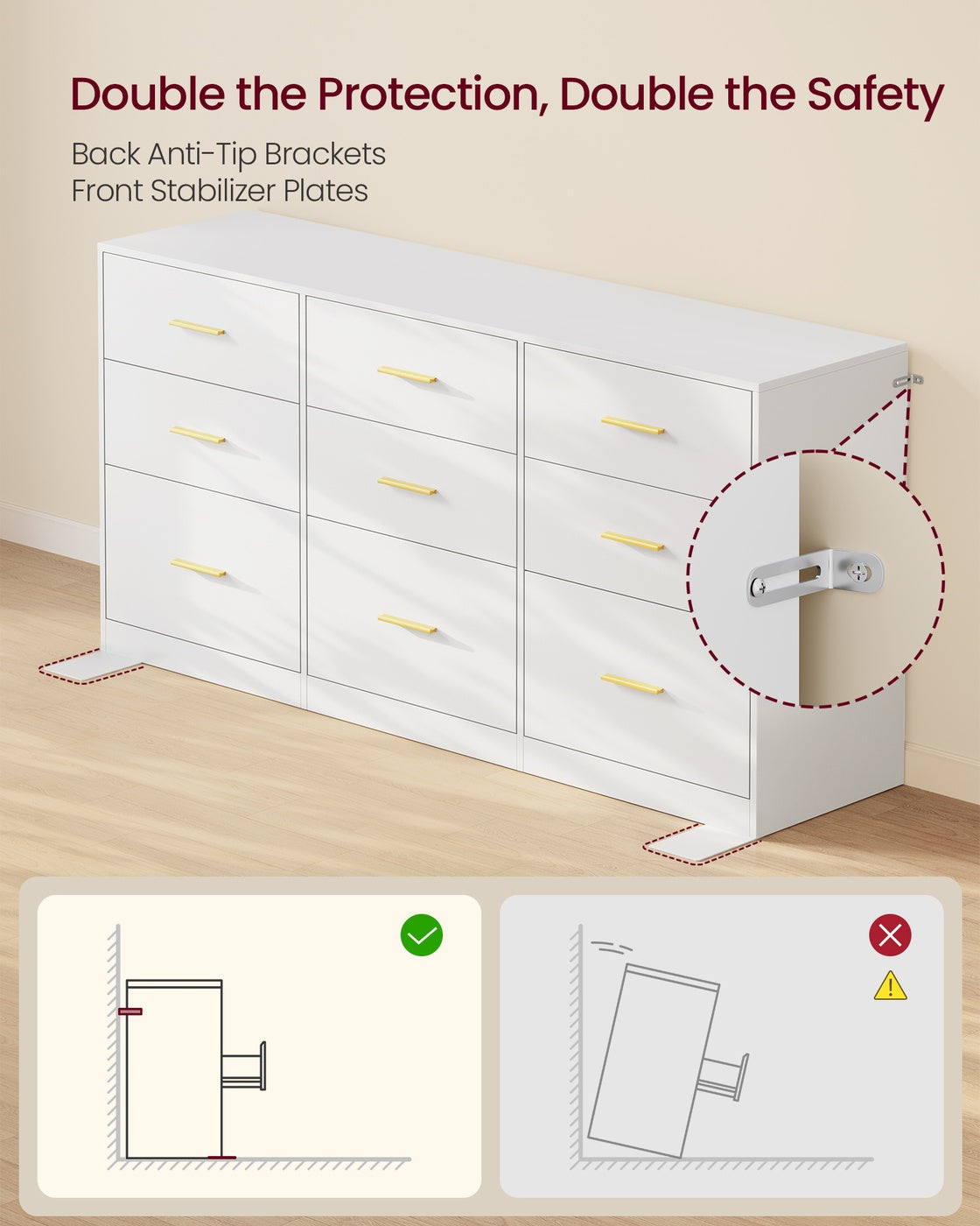9 Drawer Dresser for Bedroom - image 5