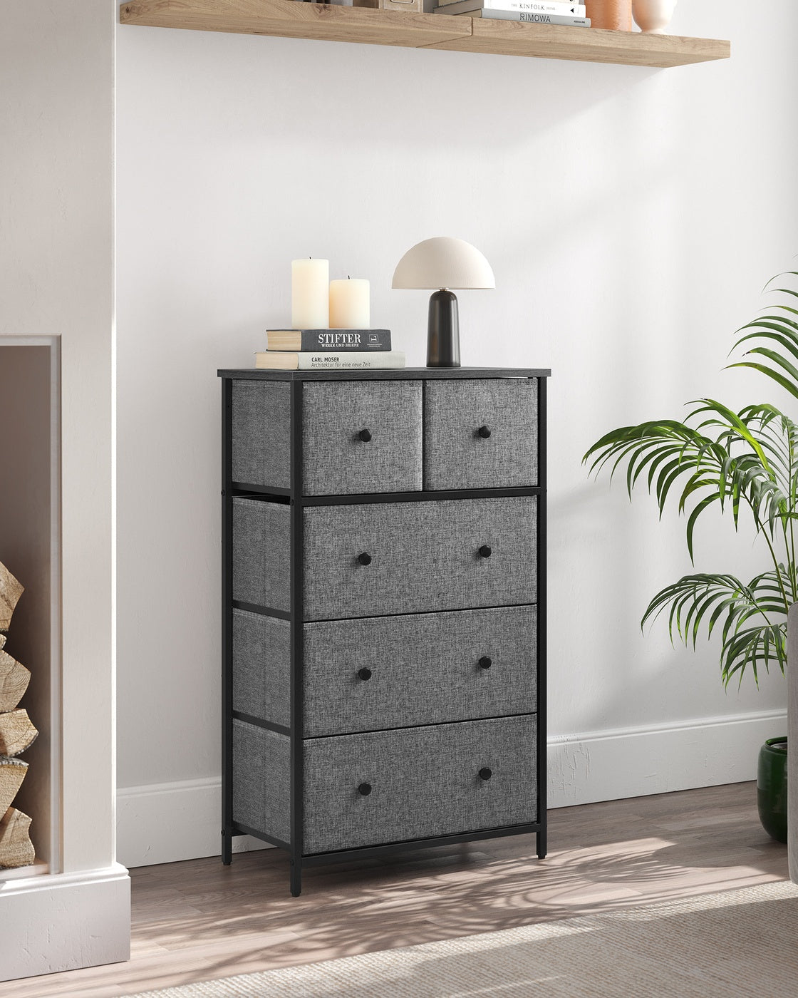Fabric Chest of Drawers with Adjustable Feet - image 16