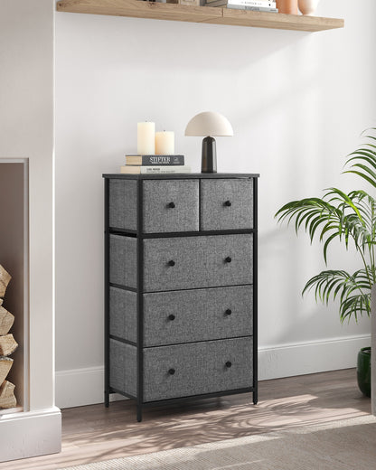 Fabric Chest of Drawers with Adjustable Feet - image 16