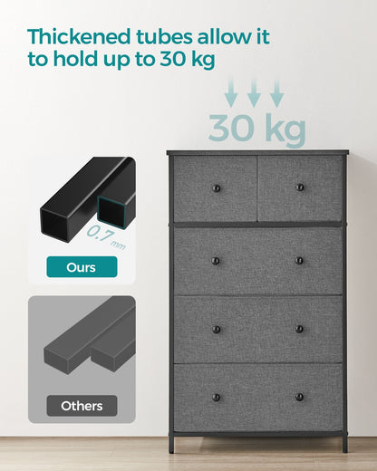Fabric Chest of Drawers with Adjustable Feet - image 18