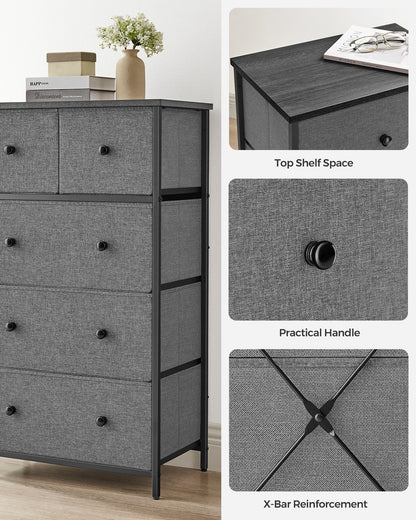 Fabric Chest of Drawers with Adjustable Feet - image 21