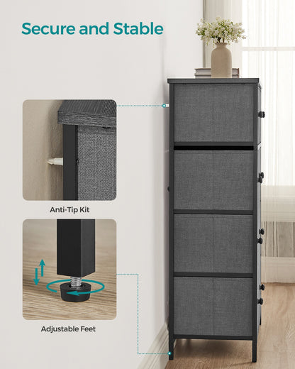 Fabric Chest of Drawers with Adjustable Feet - image 22