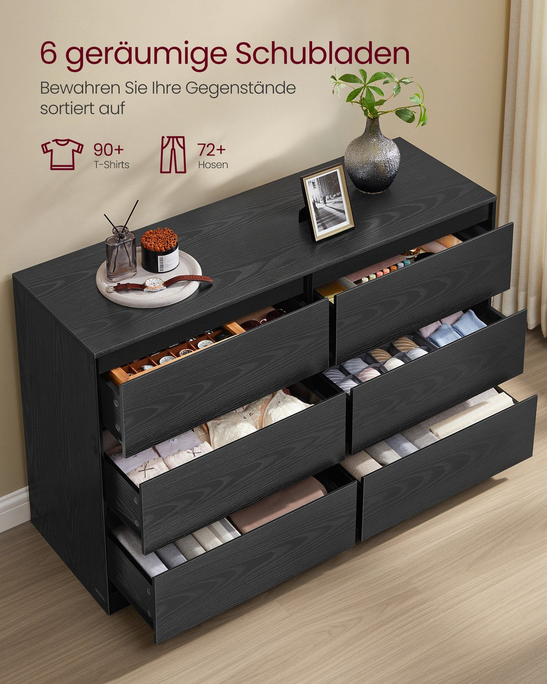 KAILYN Collection - Chest of drawers with six drawers