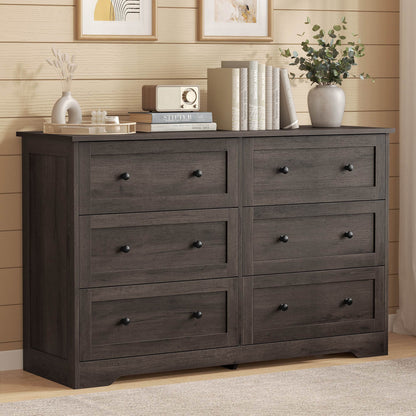 5-Drawer Dresser, Engineered Wood, 31.5"x15.7"x47.4", Taupe Brown/Honey Brown - image 22