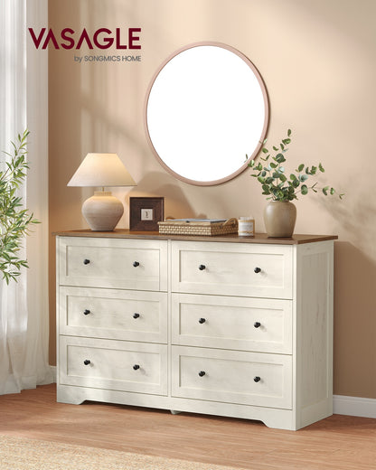 5-Drawer Dresser, Engineered Wood, 31.5"x15.7"x47.4", Taupe Brown/Honey Brown - image 30