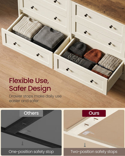 5-Drawer Dresser, Engineered Wood, 31.5"x15.7"x47.4", Taupe Brown/Honey Brown - image 32