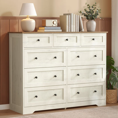 5-Drawer Dresser, Engineered Wood, 31.5"x15.7"x47.4", Taupe Brown/Honey Brown - image 38