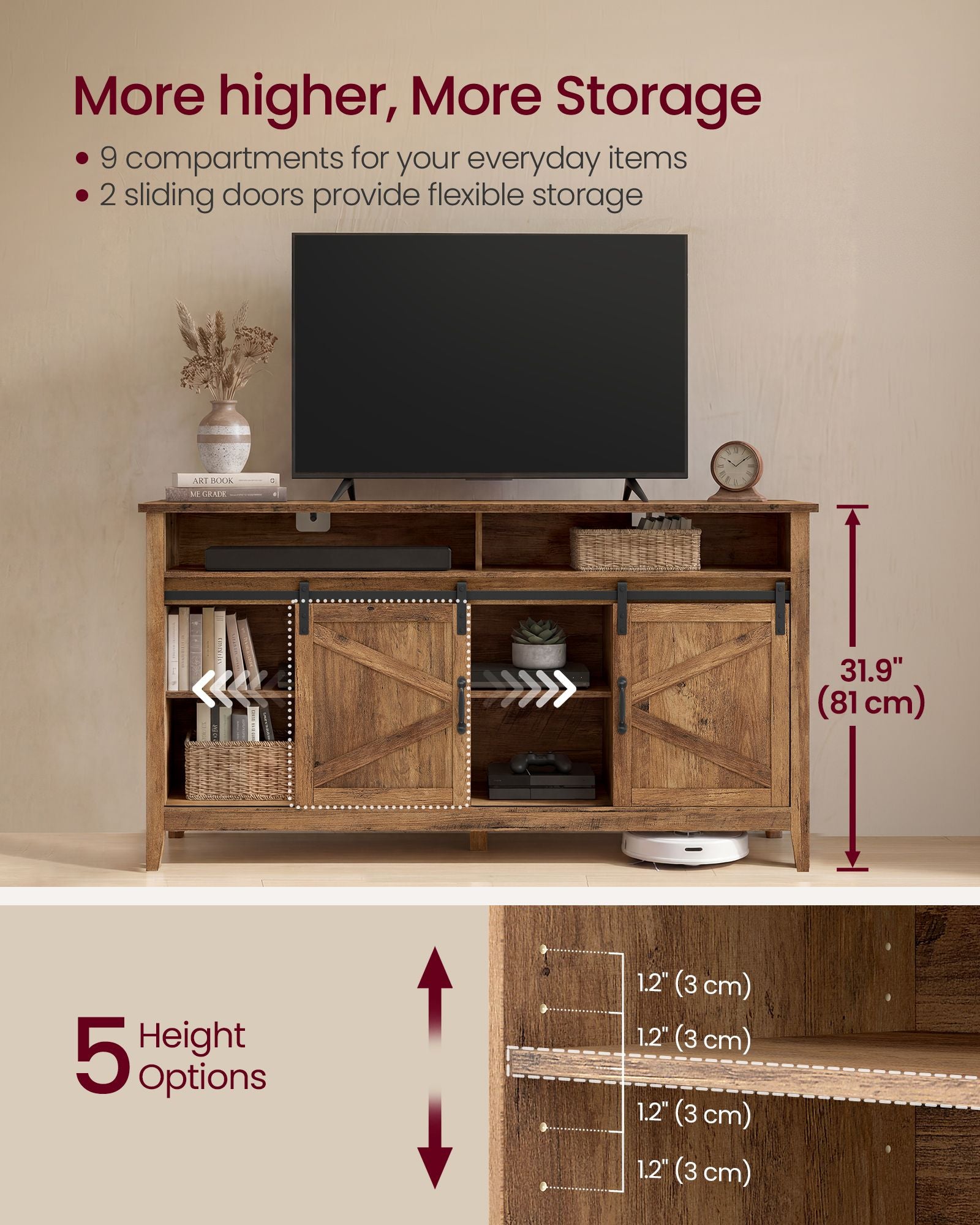 Tall Farmhouse TV Stand - image 1