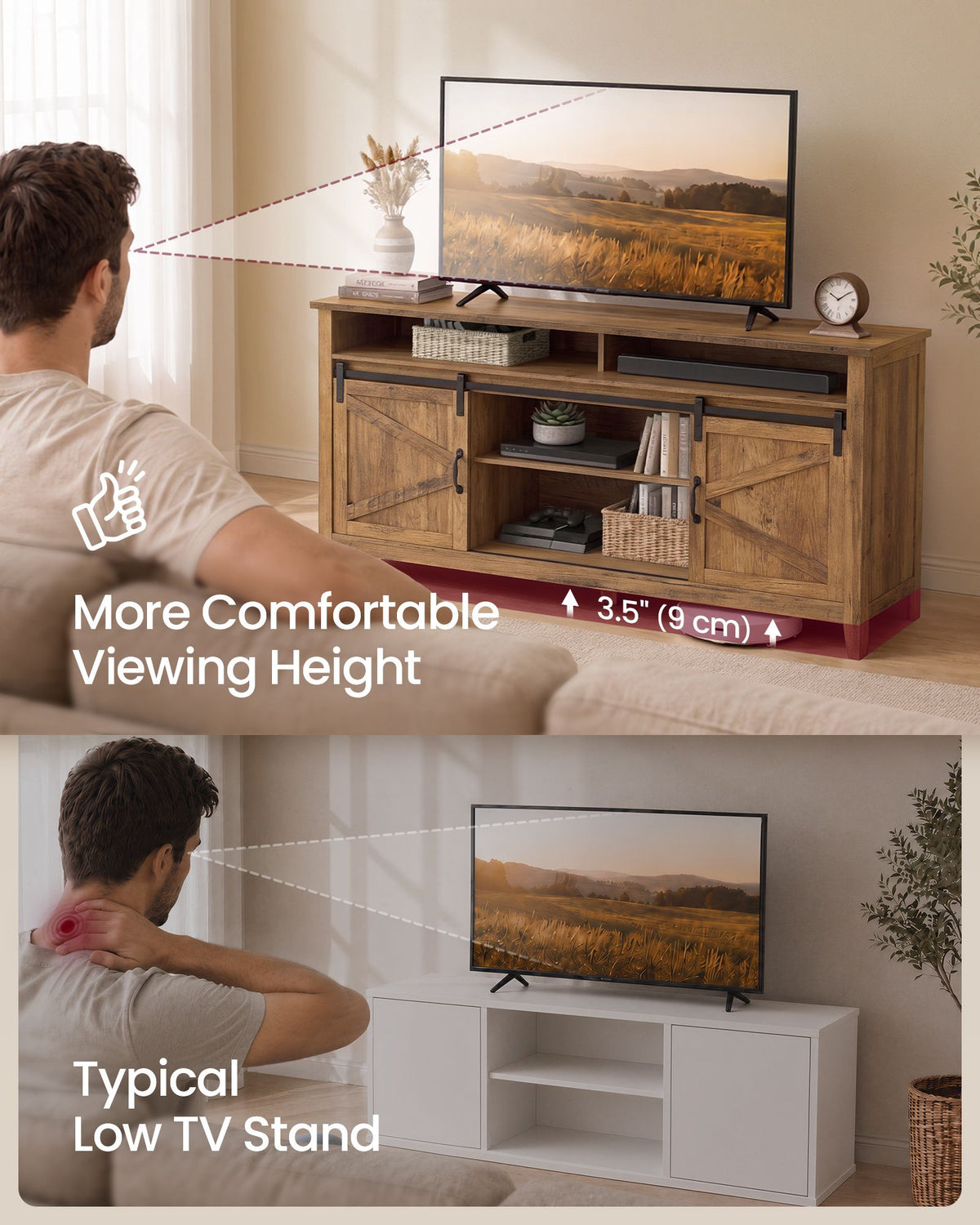 Tall Farmhouse TV Stand