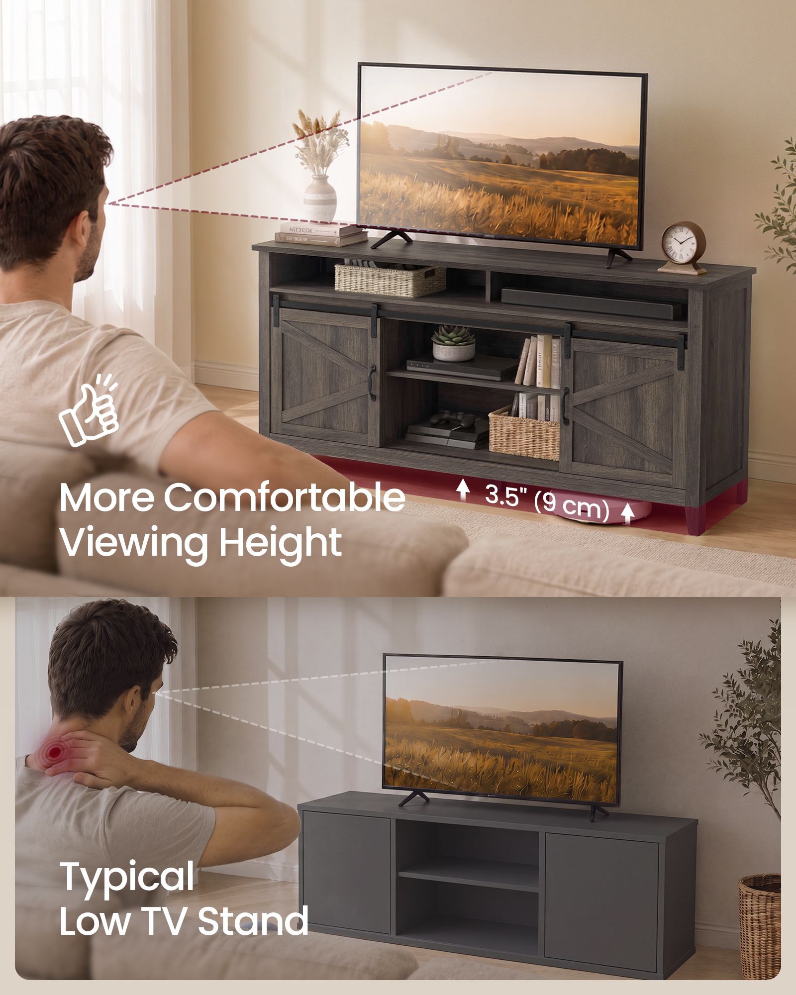 Tall Farmhouse TV Stand - image 6