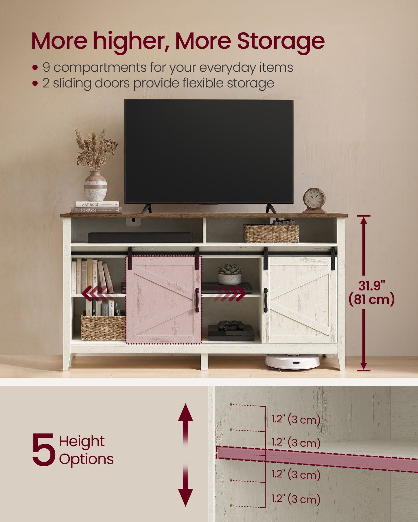Tall Farmhouse TV Stand - image 8