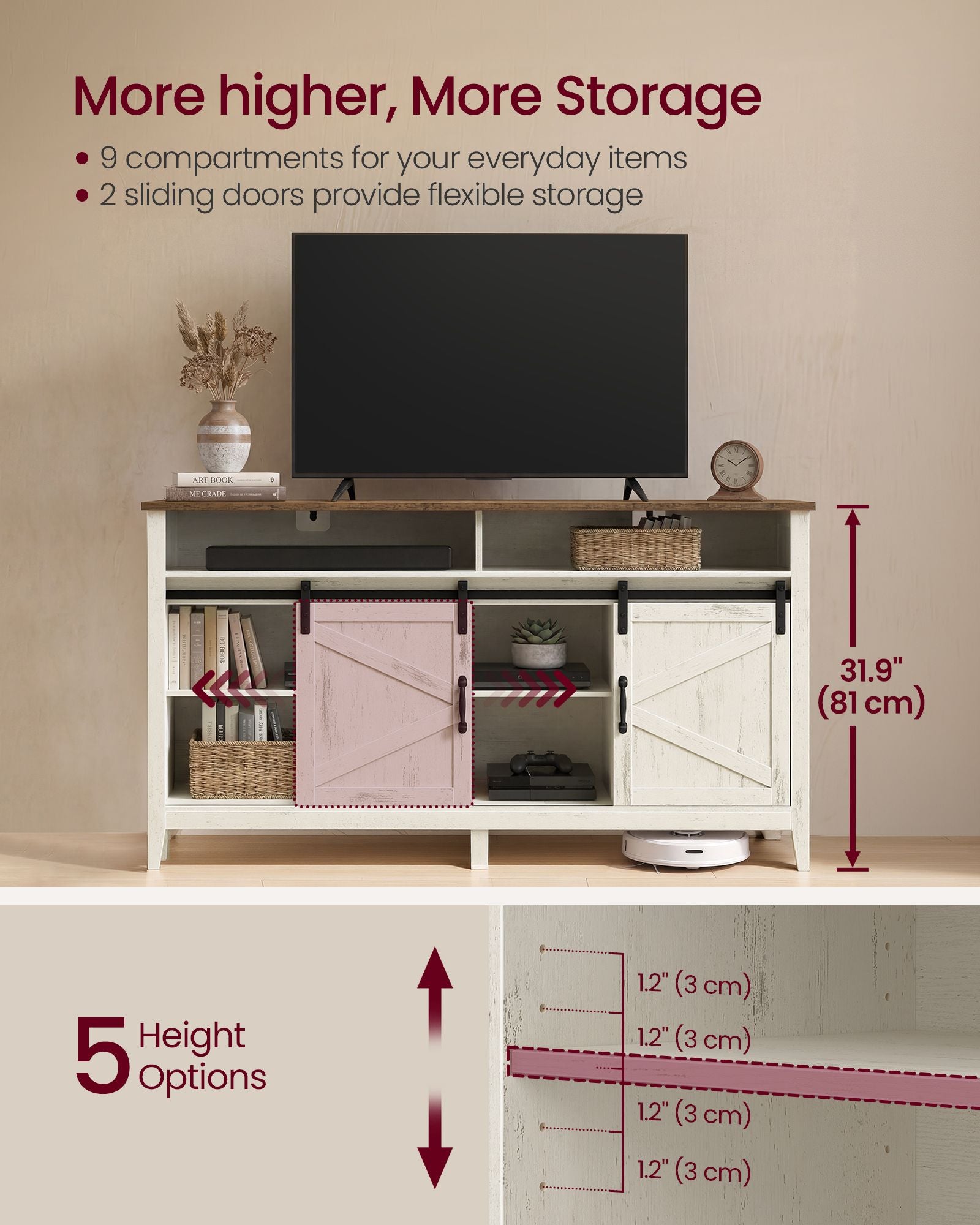 Tall Farmhouse TV Stand - image 8