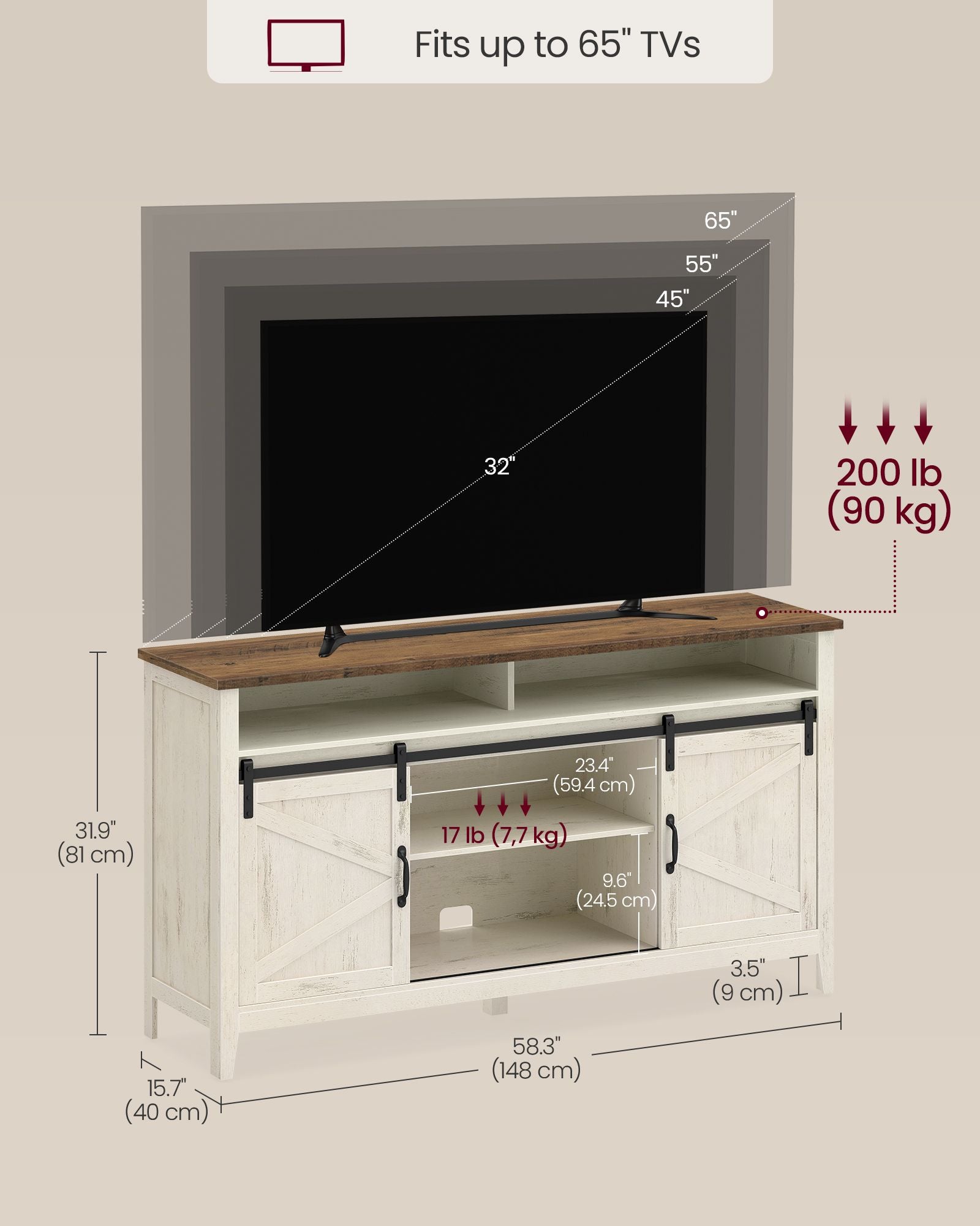 Tall Farmhouse TV Stand - image 9