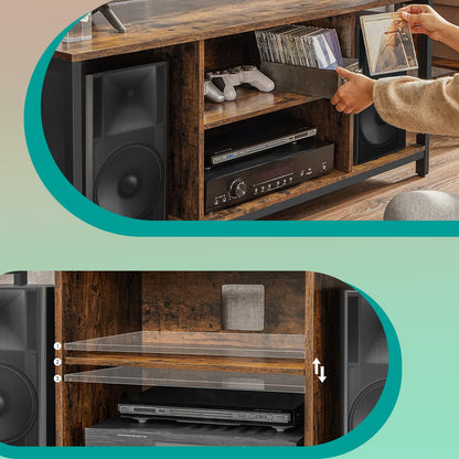 TV Stand for TV up to 60 Inches, TV Cabinet with Open Shelves, TV Console for Living Room - image 3