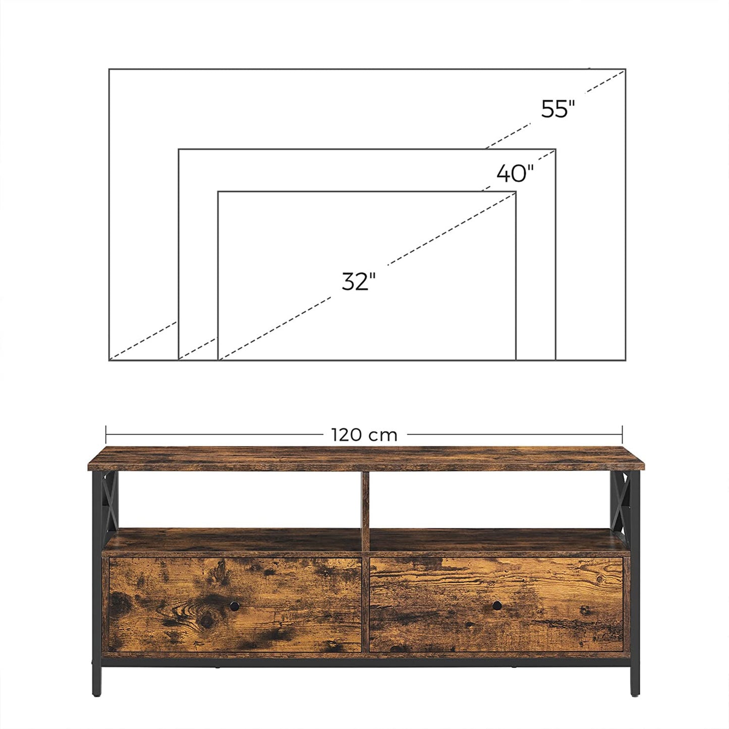 TV Stand with 2 Drawers - image 9