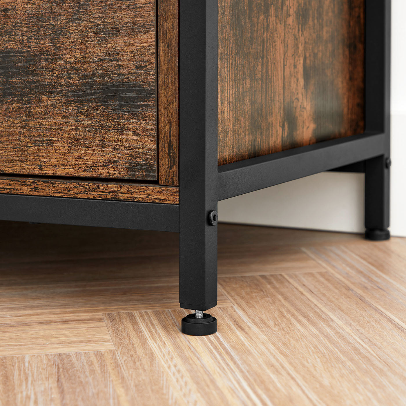 Industrial Brown TV Stand with 3 Drawers - image 9