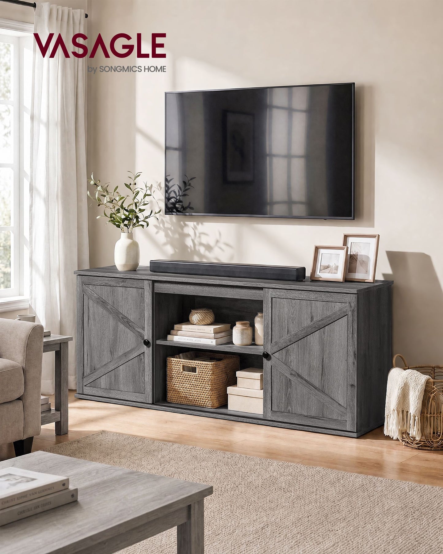 Farmhouse TV Stand for TVs up to 65 Inches - image 2
