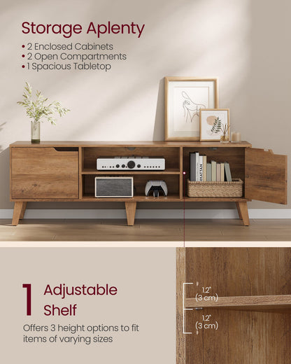58-Inch TV Console with Adjustable Shelf - view 3