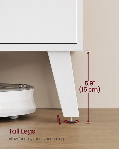 Stand for 65-Inch TVs, Entertainment Center with Adjustable Shelf, 58-Inch Long Media Console Table - image 3
