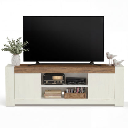 TV Stand, Farmhouse Entertainment Center with Storage Cabinets, Media Console Table for Living Room - image 24