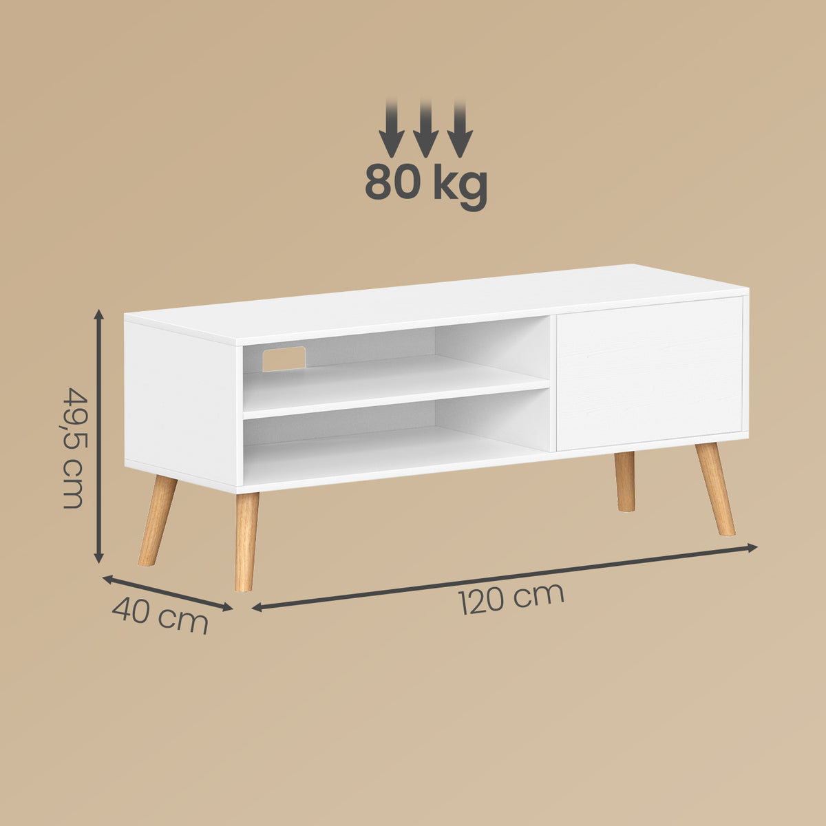 TV Stand Cabinet, for TVs up to 55 Inches