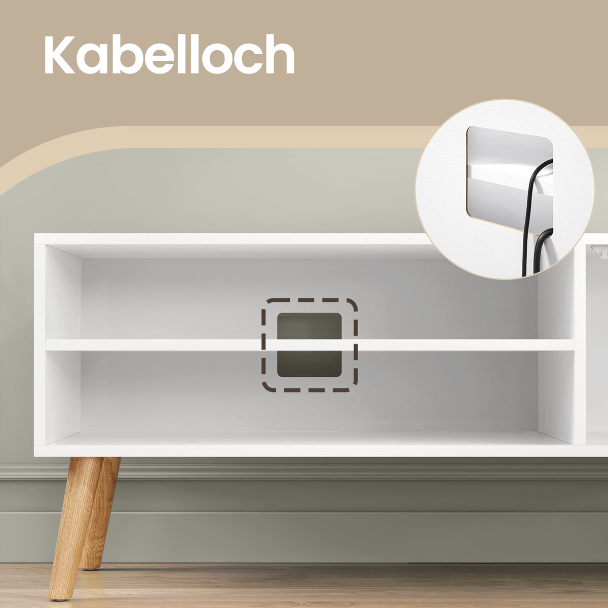 TV Stand Cabinet, for TVs up to 55 Inches