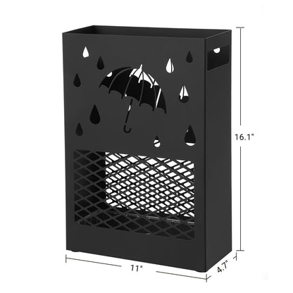 Porta Ombrelli in Metallo Rettangolare Design Ritagliato