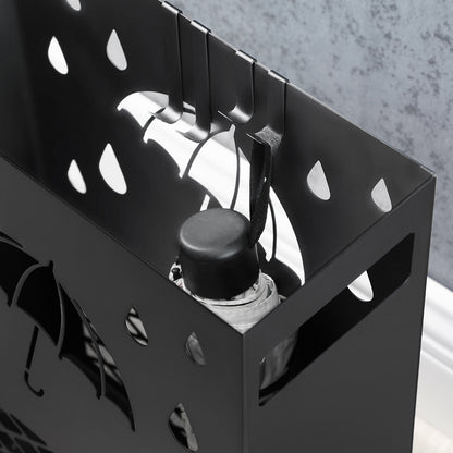 Porta Ombrelli in Metallo Rettangolare Design Ritagliato